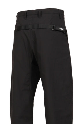 STRAIGHT PANTS WITH MOLLE STRAP / BLK