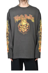 FIRE LONG-SLEEVED T-SHIRT / CHARCOAL
