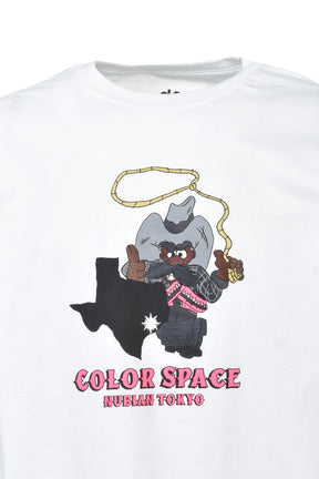 TEXAS COWBOY TEE / WHT/PINK