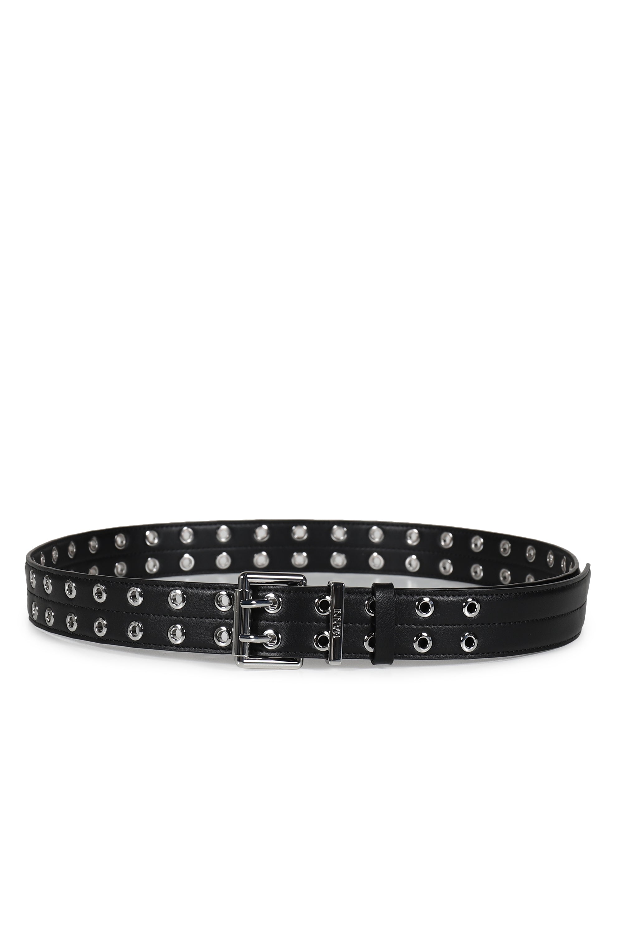 Ganni Double Eyelet Belt in Black main image 0