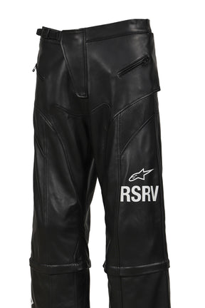 NEO BAT LEATHER PANTS / BLK