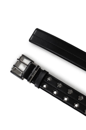 DOUBLE EYELET BELT / BLK
