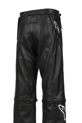 NEO BAT LEATHER PANTS / BLK