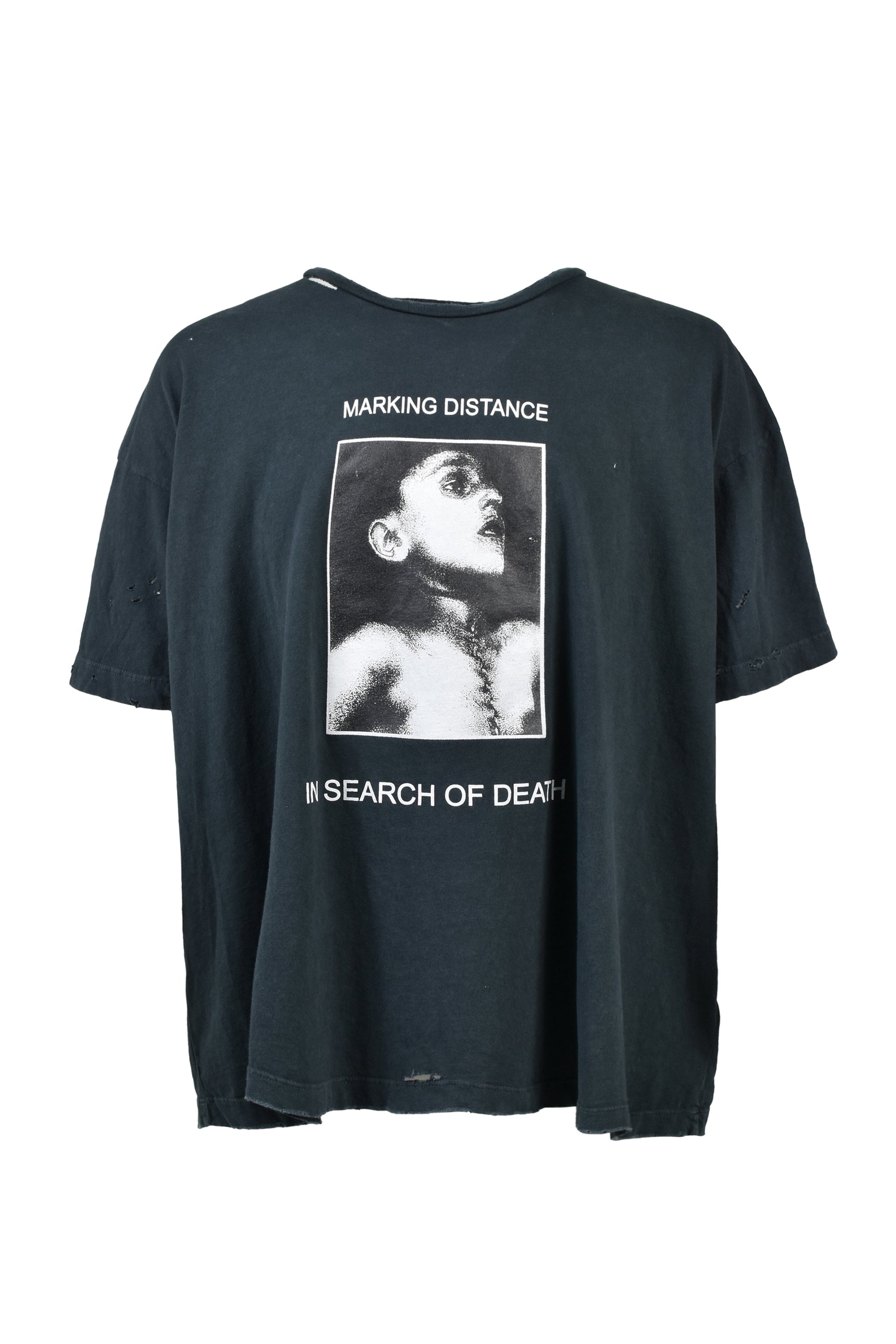 DISTRESSED ATRAX TEE / ASH BLK