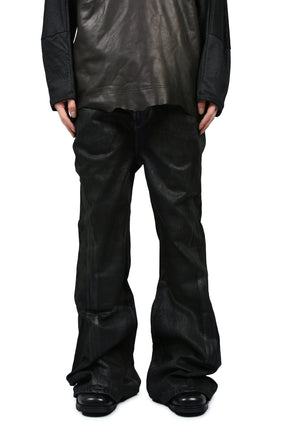 LEATHER VARET JEANS / BLK
