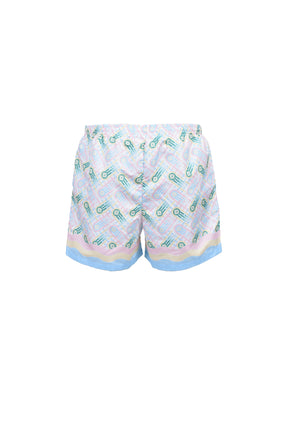 MEN'S PRINTED SWIM SHORTS / PING PONG MONOGRAM