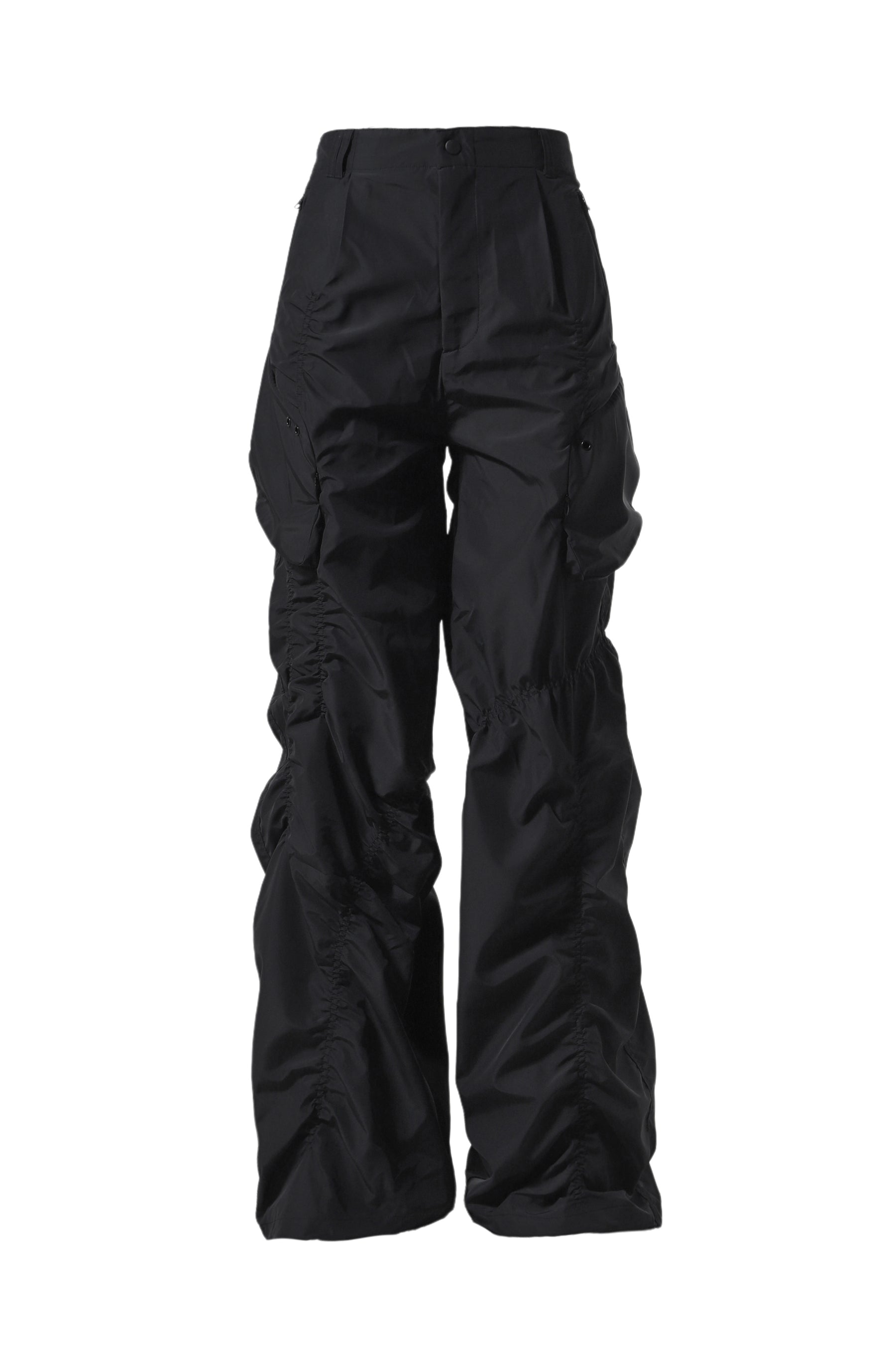 SMOCKING CONVEX PANTS (UNISEX) / BLK