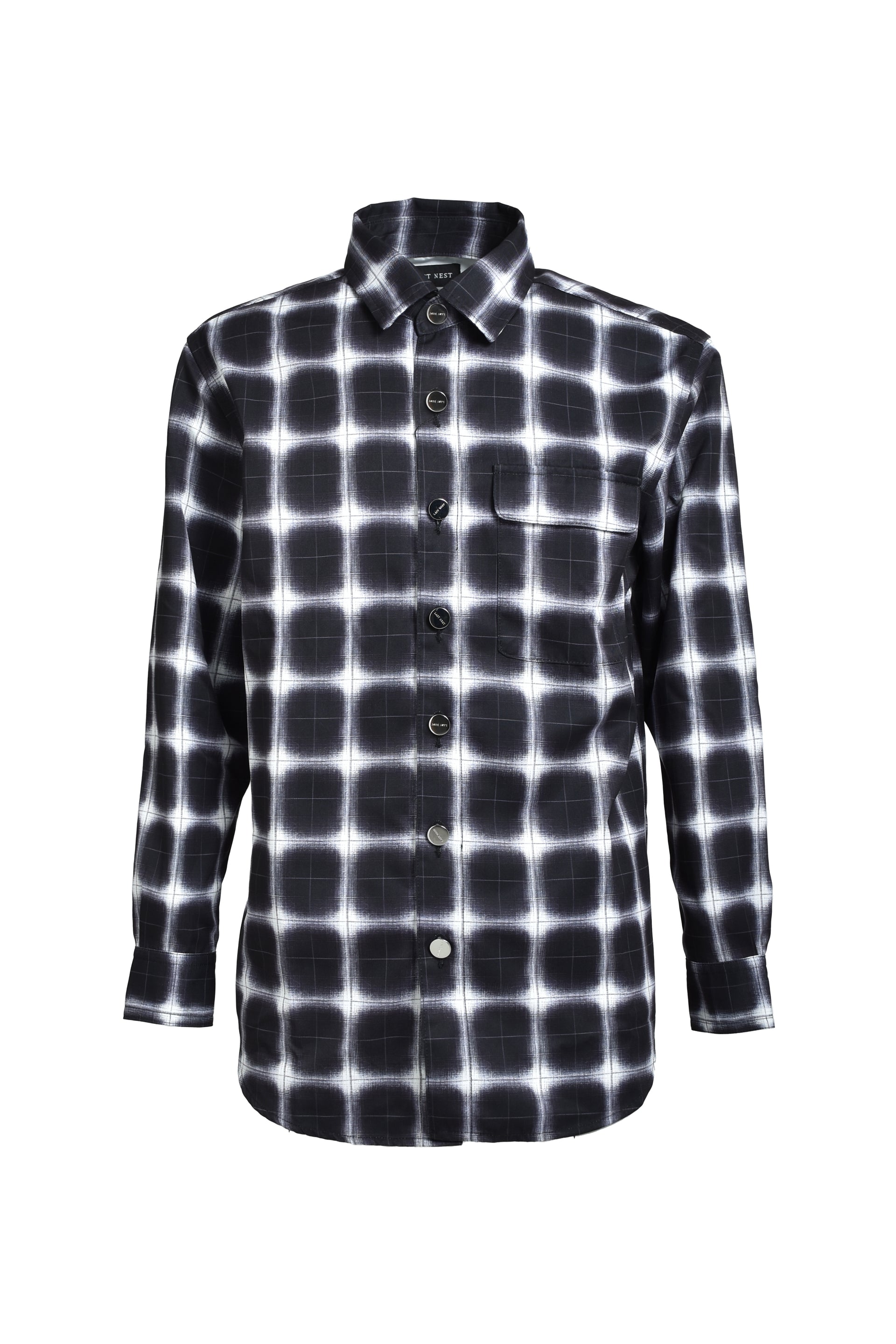 PRINTED FLANNEL SHIRTS / BLK