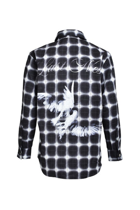 PRINTED FLANNEL SHIRTS / BLK