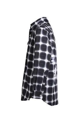 PRINTED FLANNEL SHIRTS / BLK