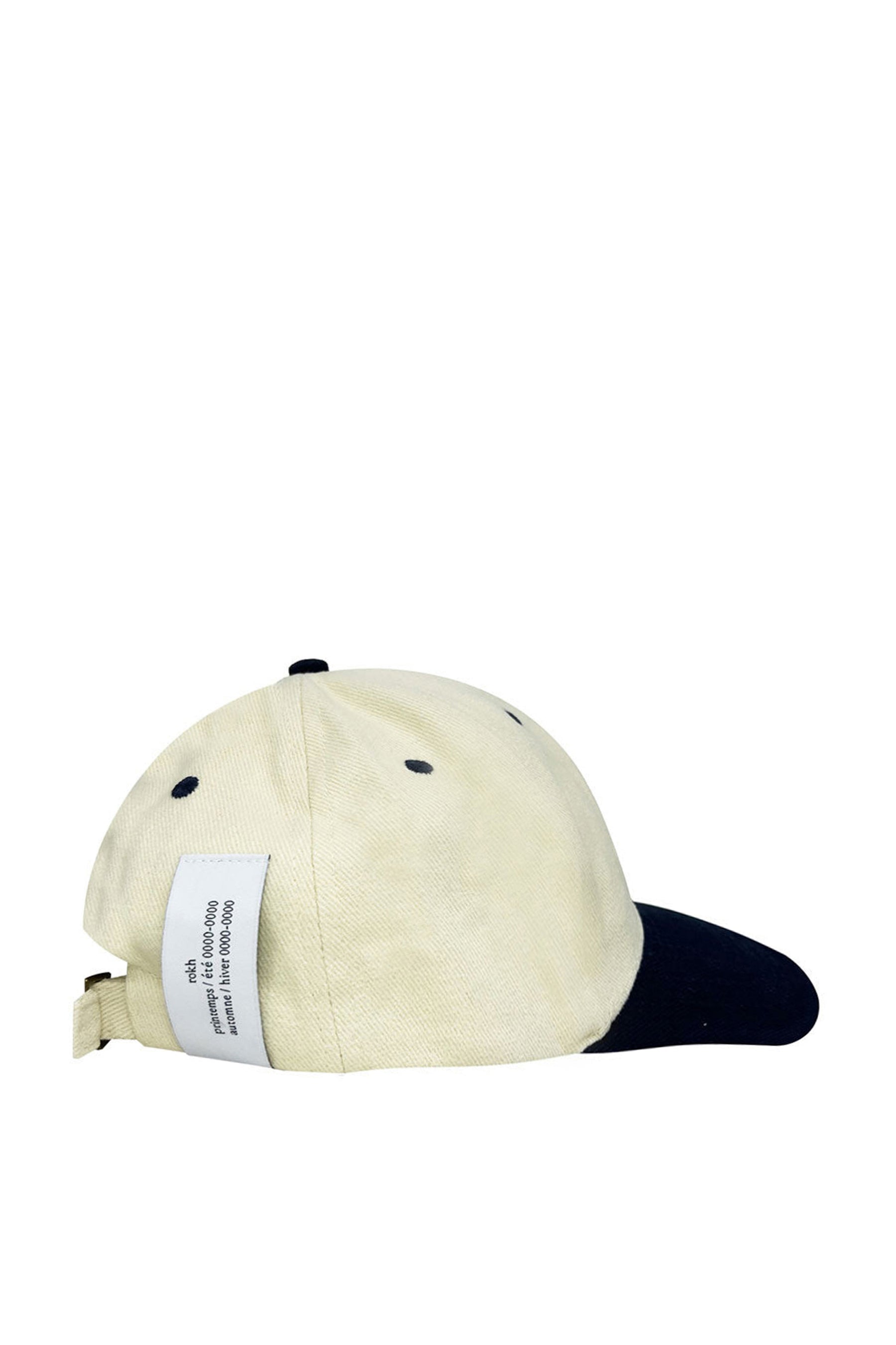 EMBROIDERED BALL CAP - IVORY NAVY / NVY