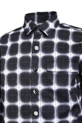 PRINTED FLANNEL SHIRTS / BLK