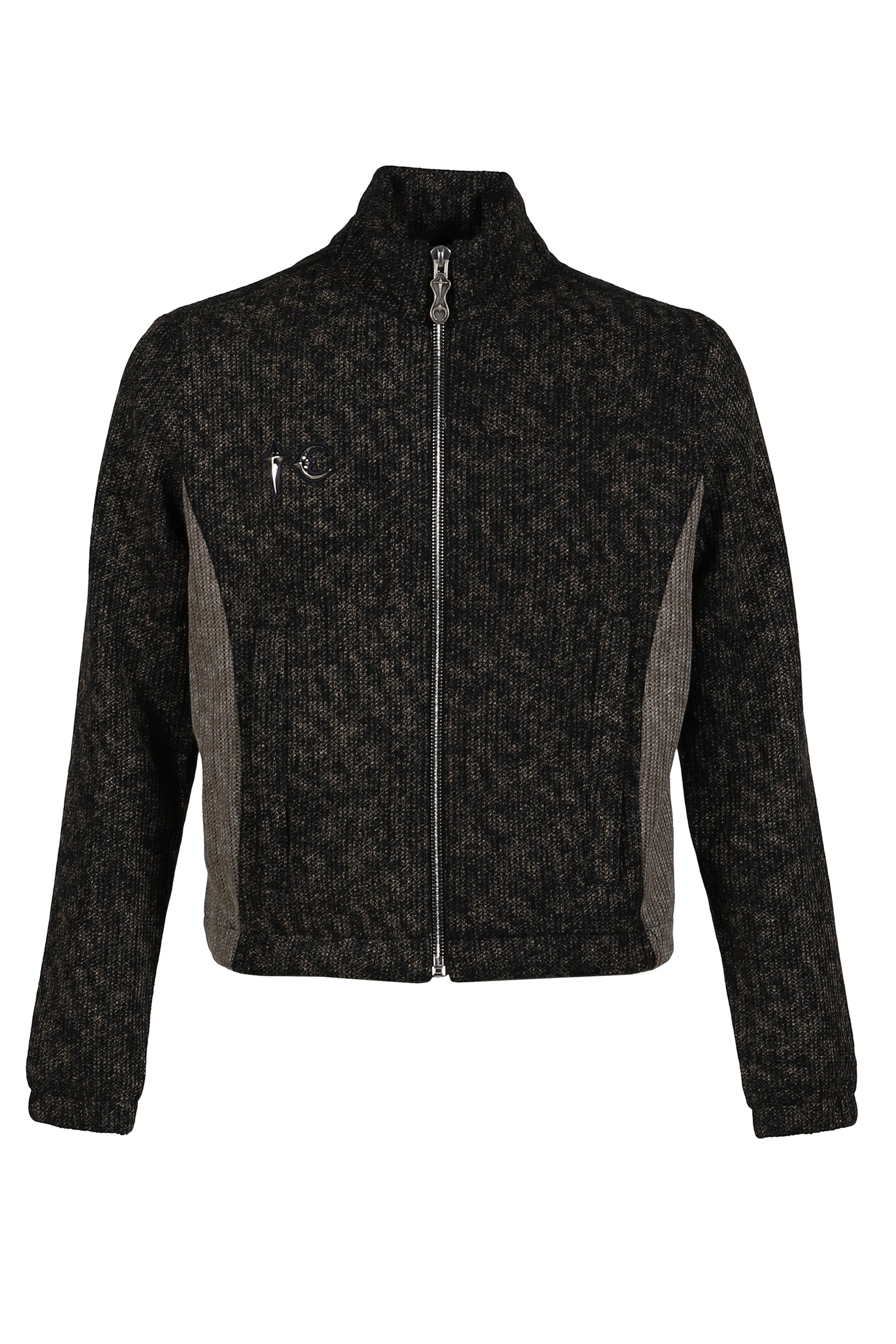 DEVIL PEACE PATCH KNIT JACKET / BLK