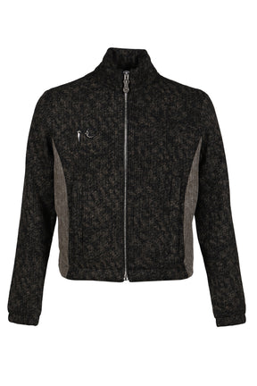 DEVIL PEACE PATCH KNIT JACKET / BLK