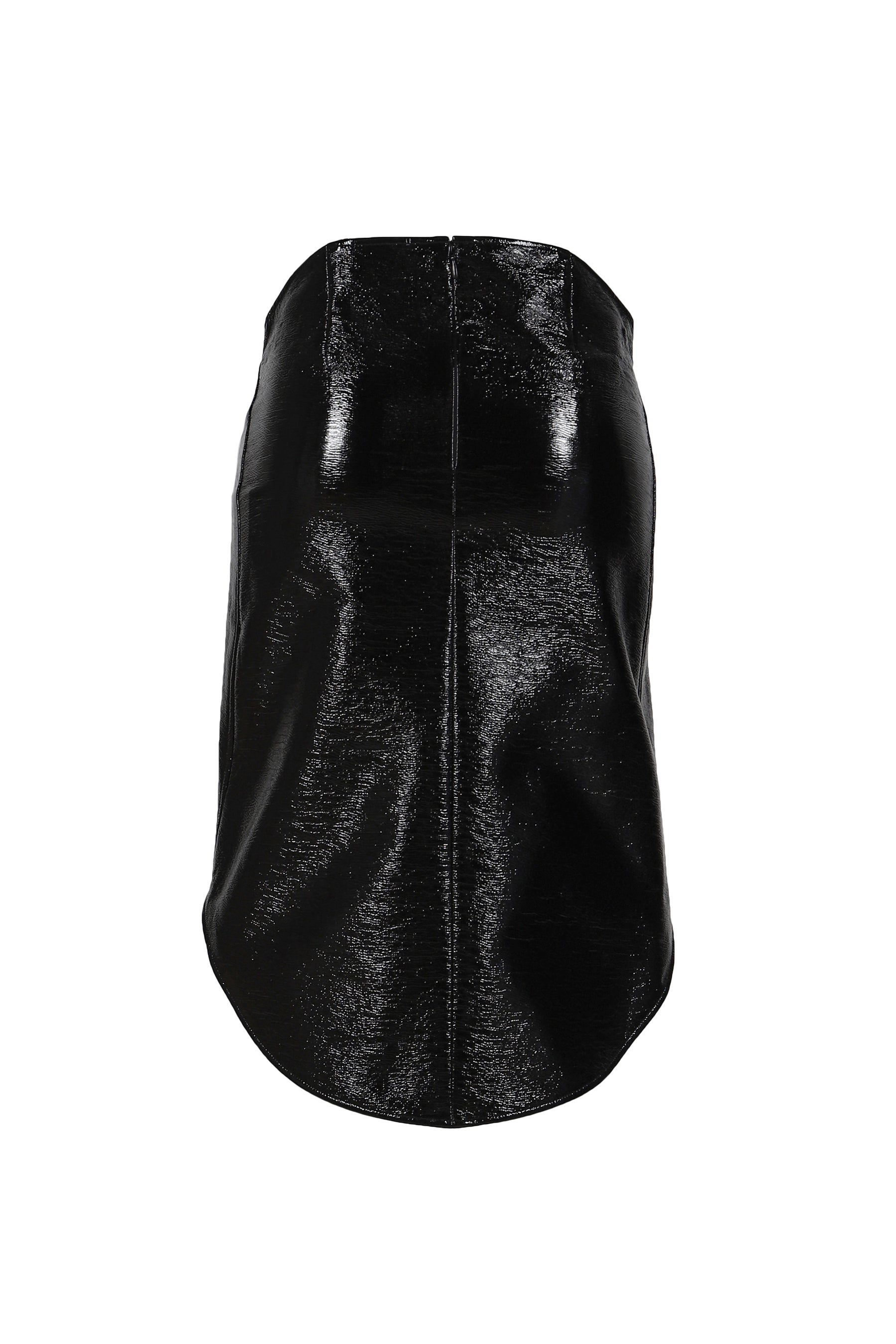 CIRCLE VINYL SKIRT / BLACK 