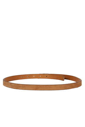 ERL LOGO SKINNY LEATHER BELT / TANNED