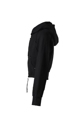 DIAS INSIDE-OUT HOOD ZIP-UP / BLK