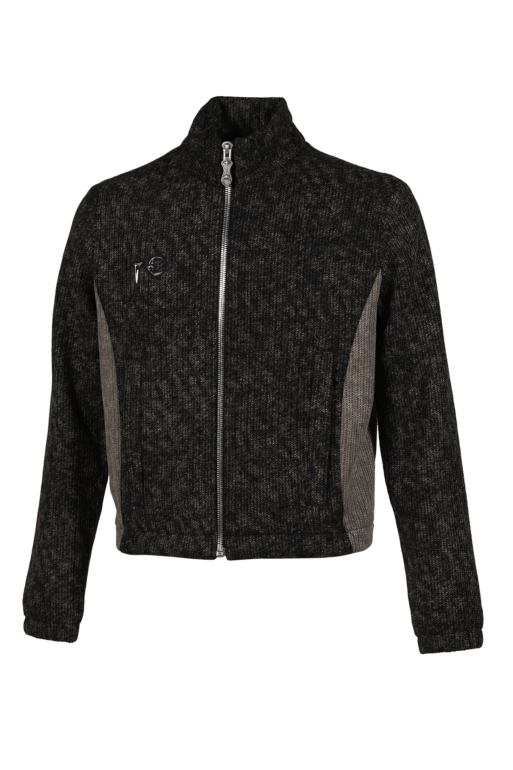 DEVIL PEACE PATCH KNIT JACKET / BLK