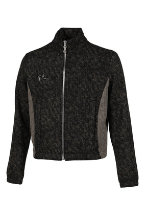 DEVIL PEACE PATCH KNIT JACKET / BLK