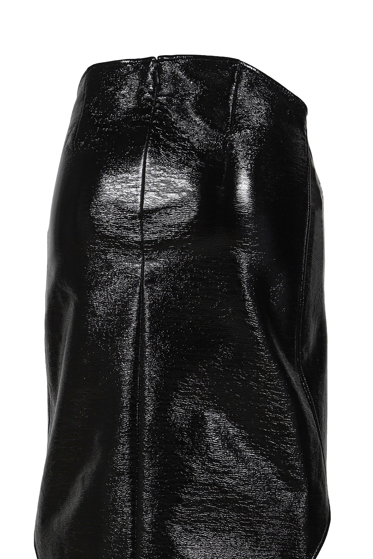 CIRCLE VINYL SKIRT / BLACK 