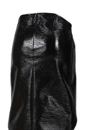 CIRCLE VINYL SKIRT / BLACK 