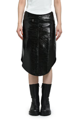 CIRCLE VINYL SKIRT / BLACK 