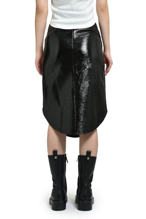 CIRCLE VINYL SKIRT / BLACK 