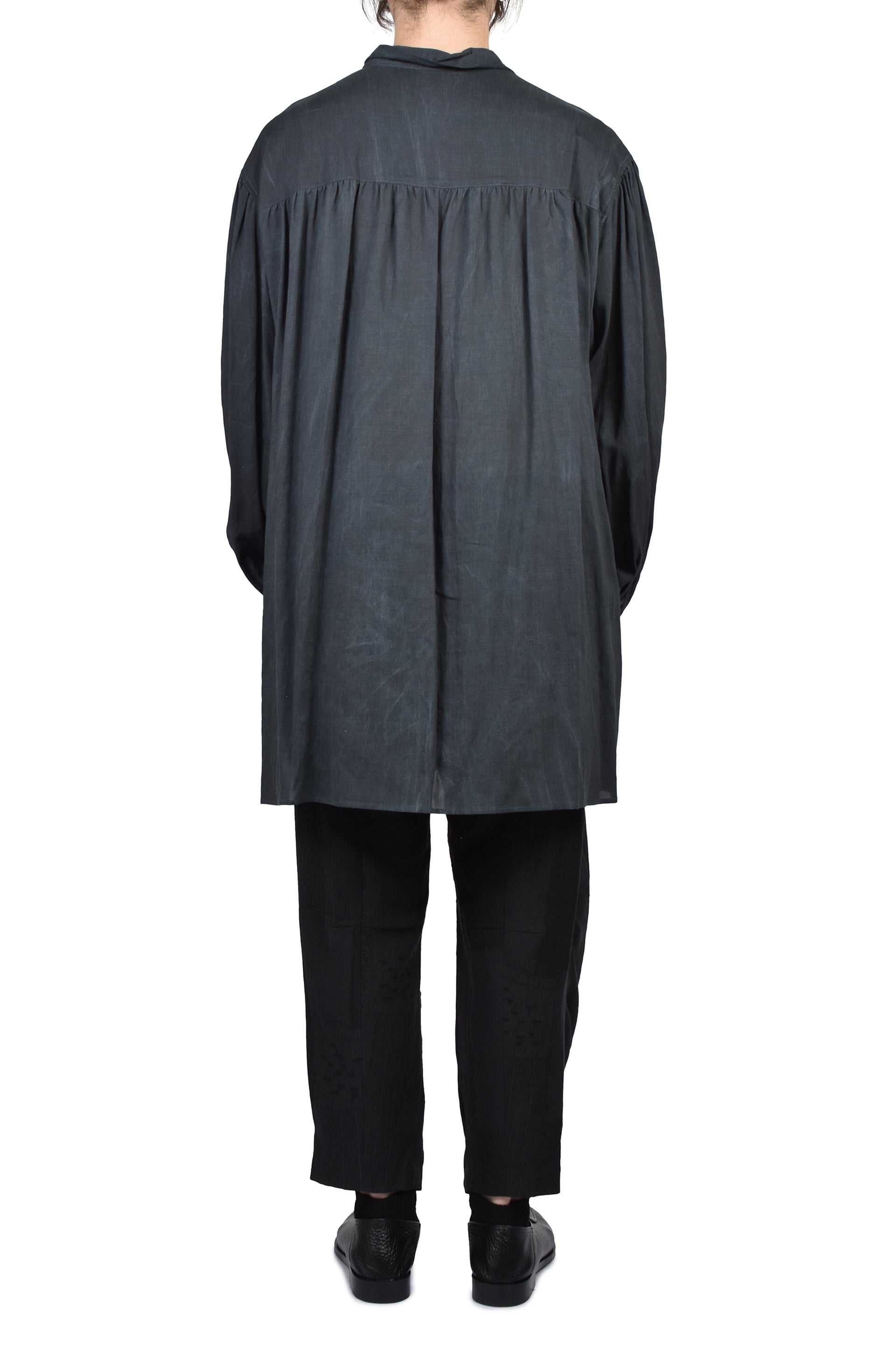 STOLE GATHER SHIRT / BLK