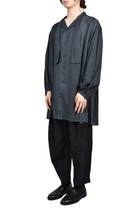 STOLE GATHER SHIRT / BLK