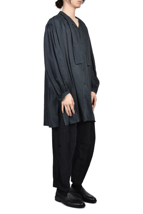 STOLE GATHER SHIRT / BLK