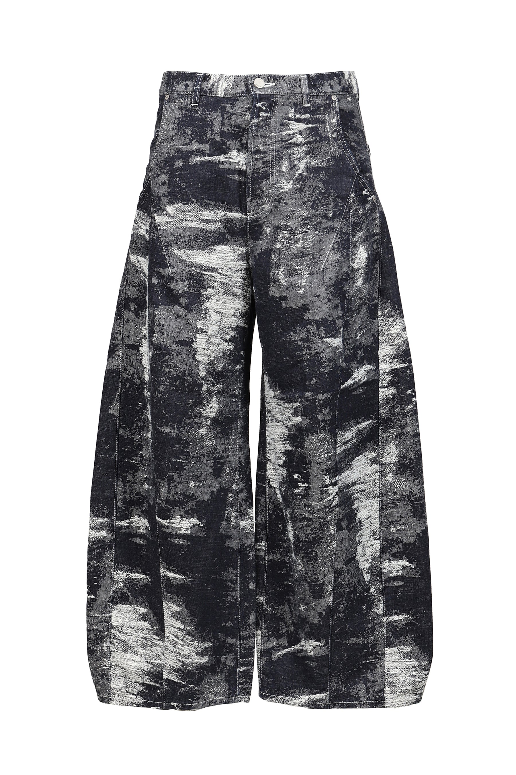 DENIM CURVED PANTS / ONE WASH