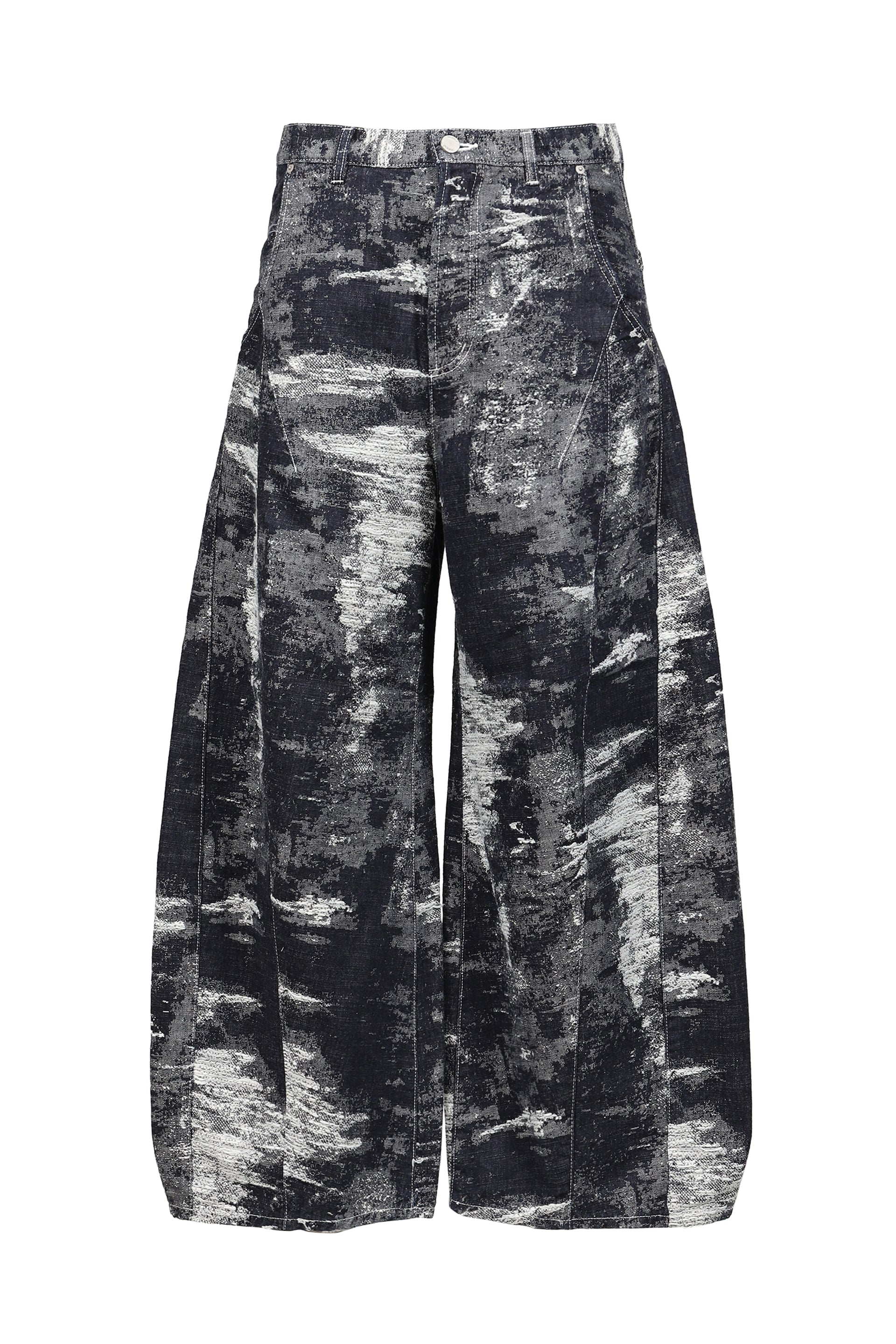 DENIM CURVED PANTS / ONE WASH