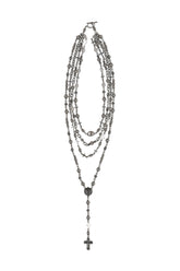 CROSS NECKLACE / BLK