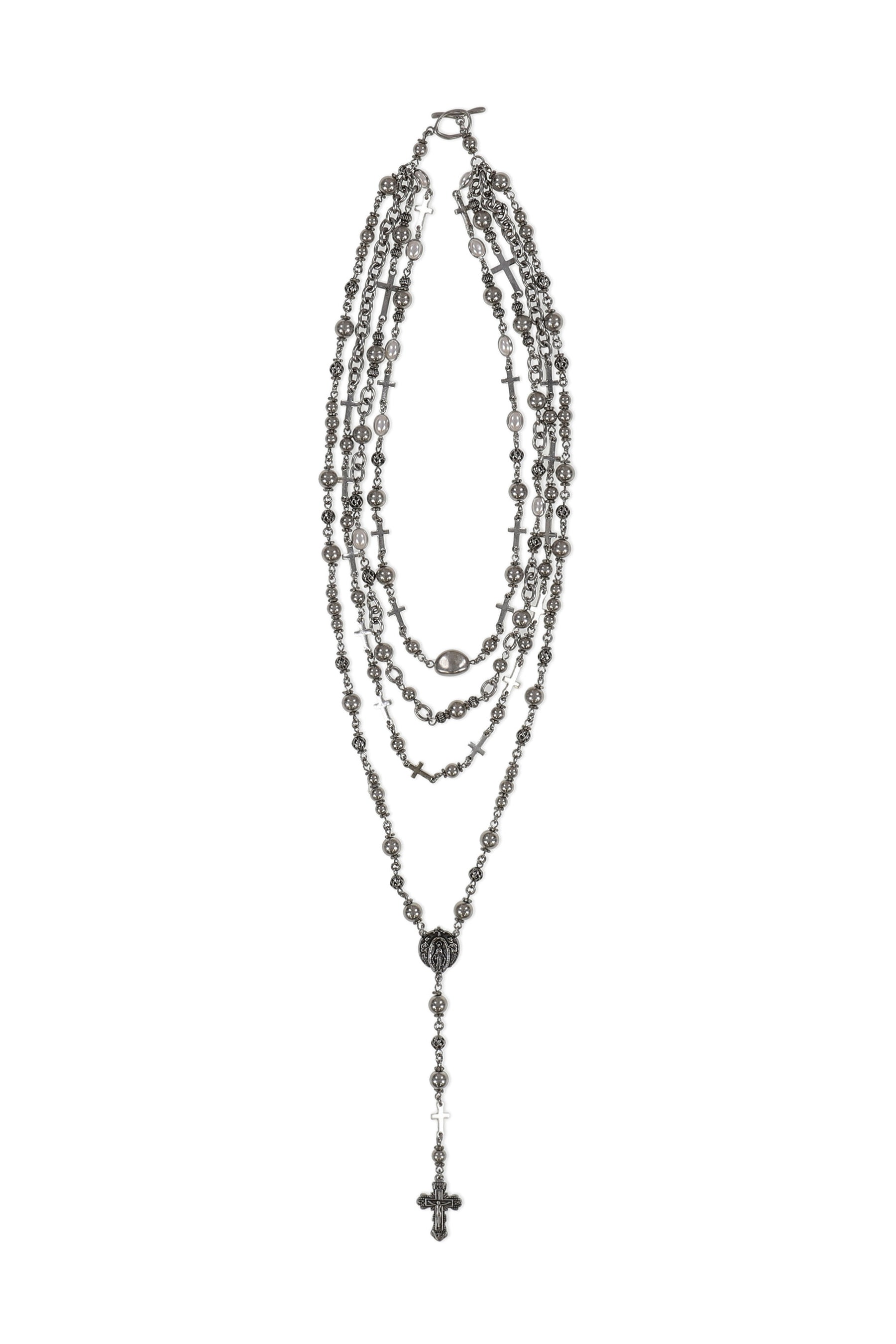 CROSS NECKLACE / BLK