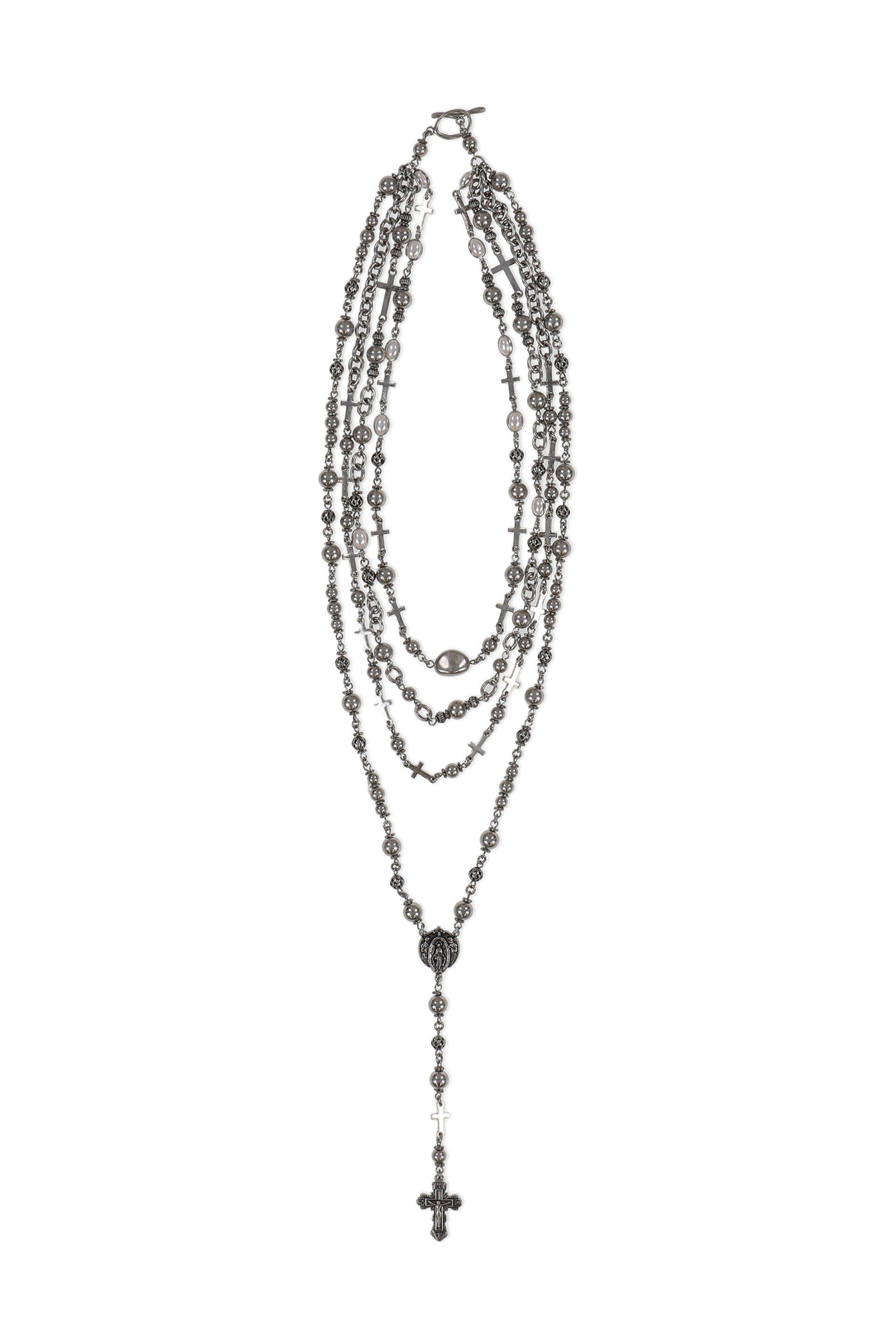 CROSS NECKLACE / BLK