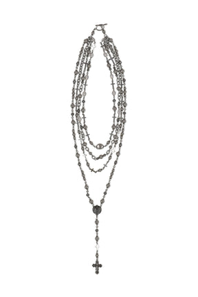 CROSS NECKLACE / BLK