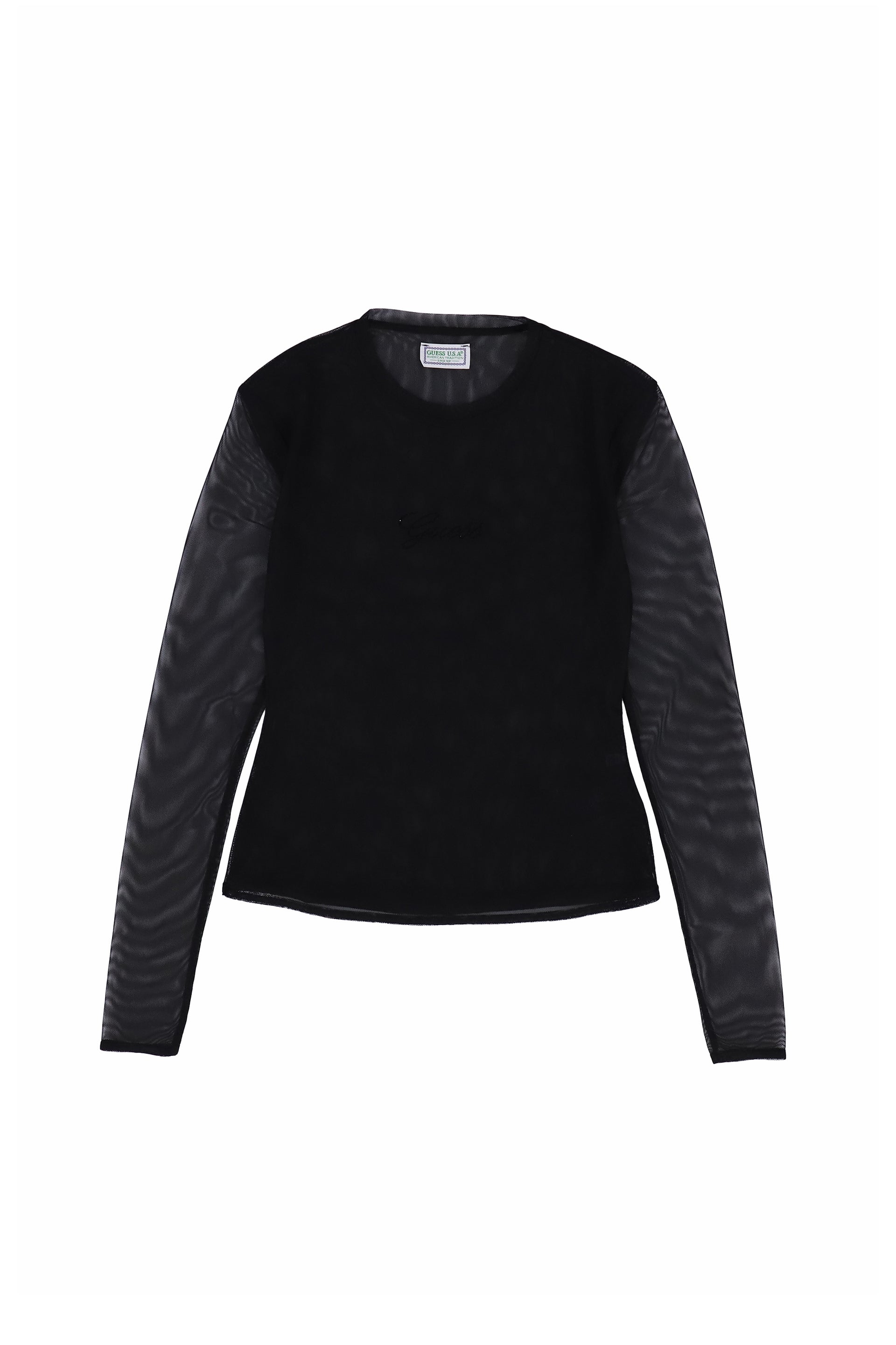 GUSA MESH LONG SLEEVE / JET BLACK
