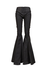 SLIT TAILBACK PANTS / RETRO BLK