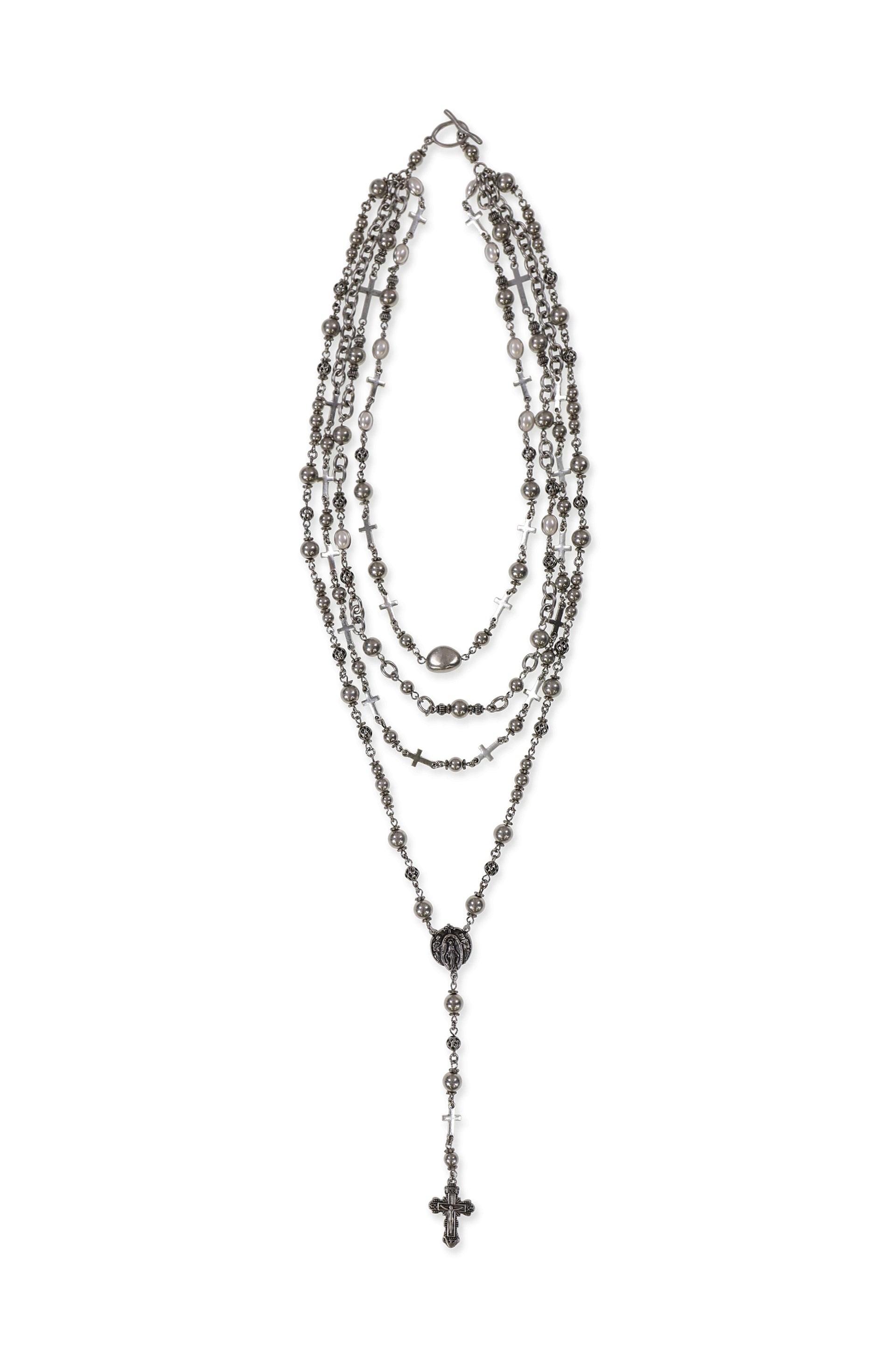 CROSS NECKLACE / BLK