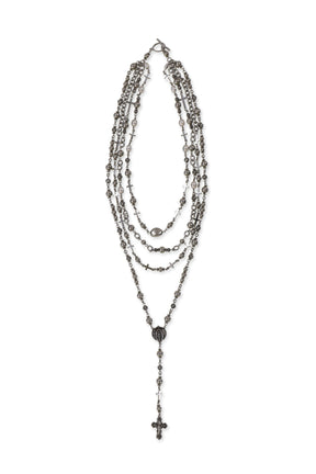 CROSS NECKLACE / BLK