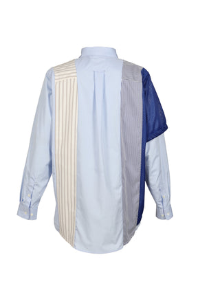 MIX SHIRT // ALL UNIQUE! / WHT/BLU