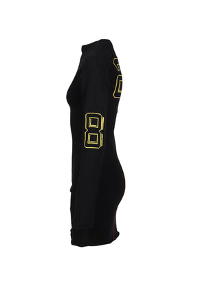 JACQUARD TEAM MINIDRESS / BLK