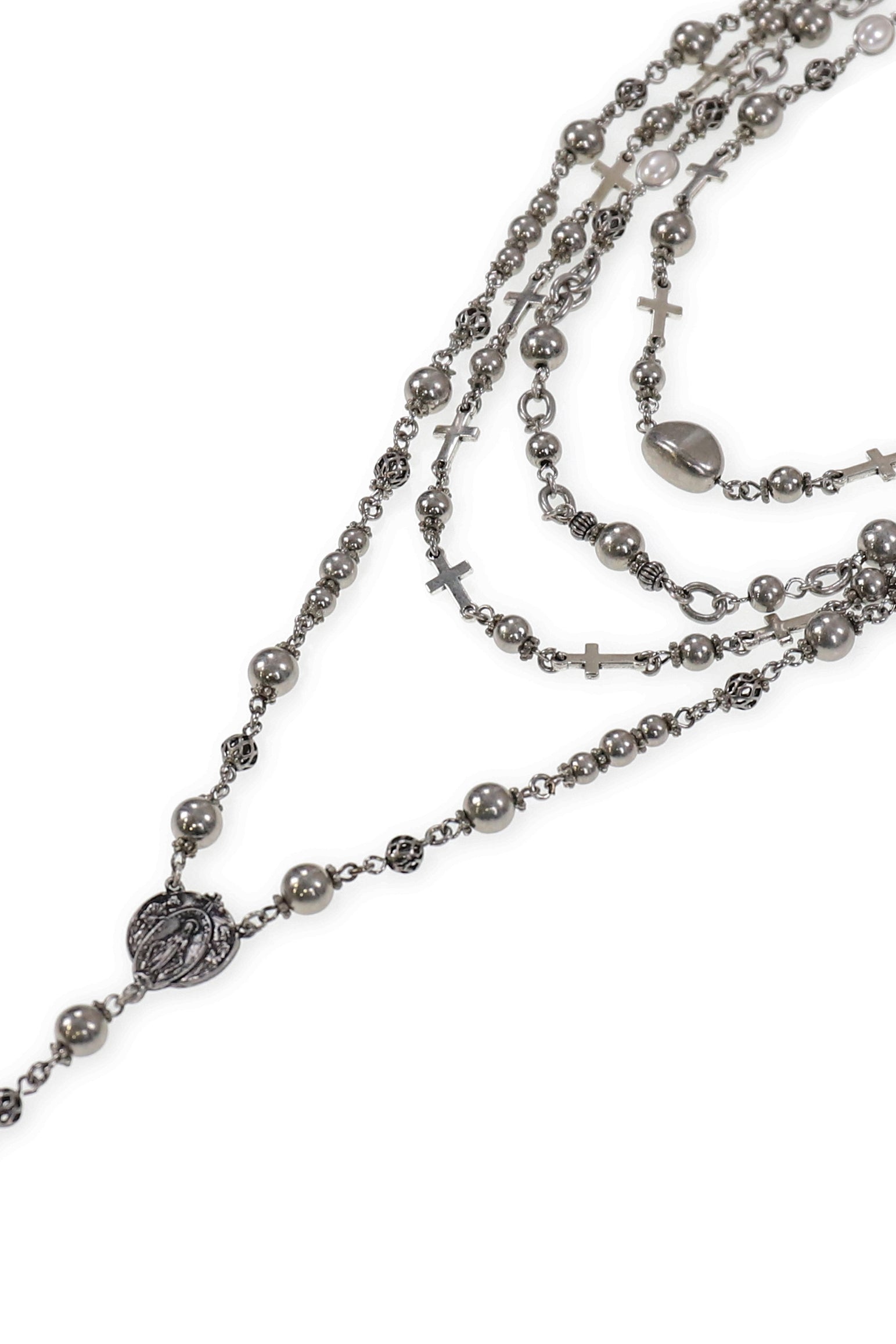 CROSS NECKLACE / BLK