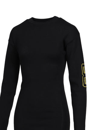JACQUARD TEAM MINIDRESS / BLK