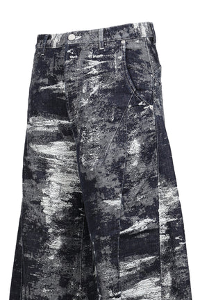DENIM CURVED PANTS / ONE WASH
