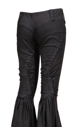 SLIT TAILBACK PANTS / RETRO BLK