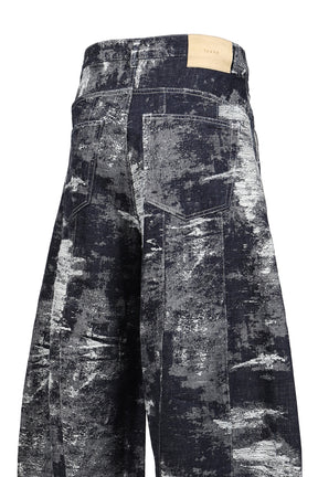 DENIM CURVED PANTS / ONE WASH