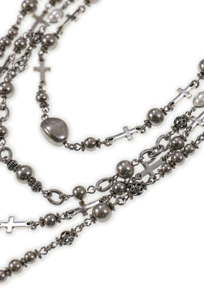 CROSS NECKLACE / BLK