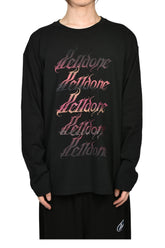 BLACK GRADIENT LOGO LONG-SLEEVED T-SHIRT / BLK