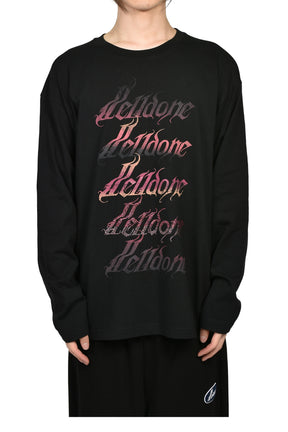 BLACK GRADIENT LOGO LONG-SLEEVED T-SHIRT / BLK